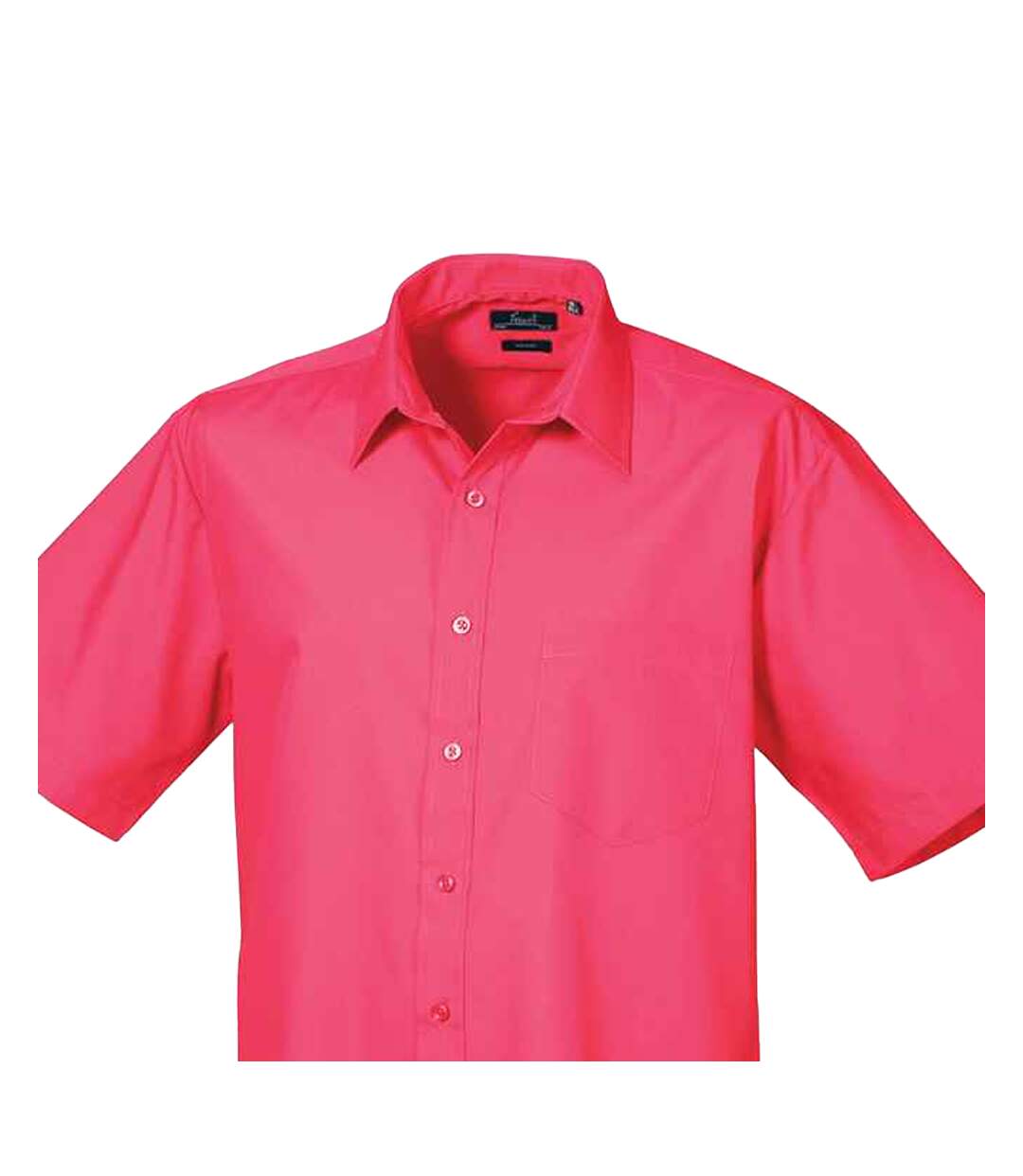 Chemise Poplin Homme Rose Vif Premier-2