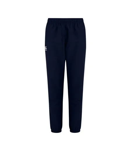 Womens/ladies Club Plain Cuffed Tapered Jogging Bottoms Navy Canterbury