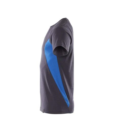 T-shirt Motif/style Détail Contrasté Accelerate Homme Bleu Marine Foncé Azur Mascot