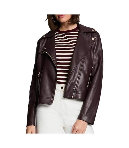 Veste perfecto bordeaux femme morgan geff