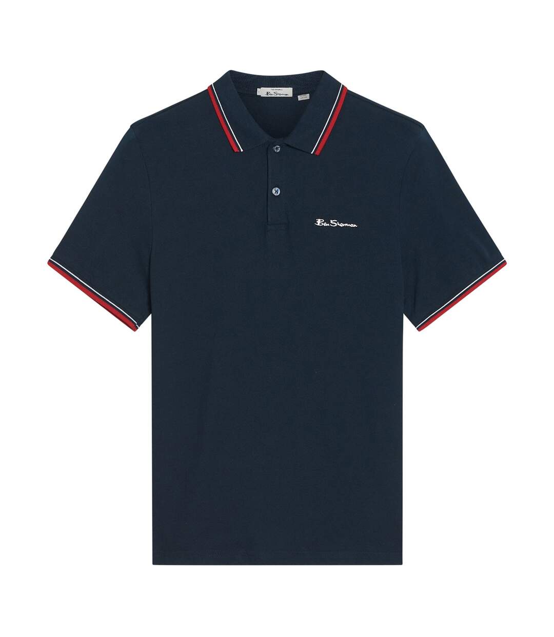 Mens Signature Pique Polo Shirt Dark Navy Ben Sherman-2