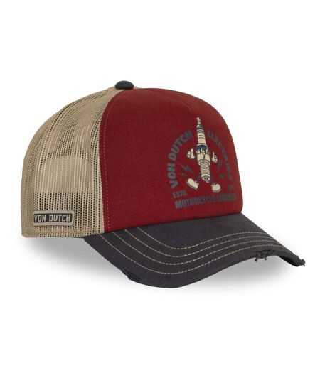 Casquette trucker filet effet usé avec print Crew Electrics Vondutch