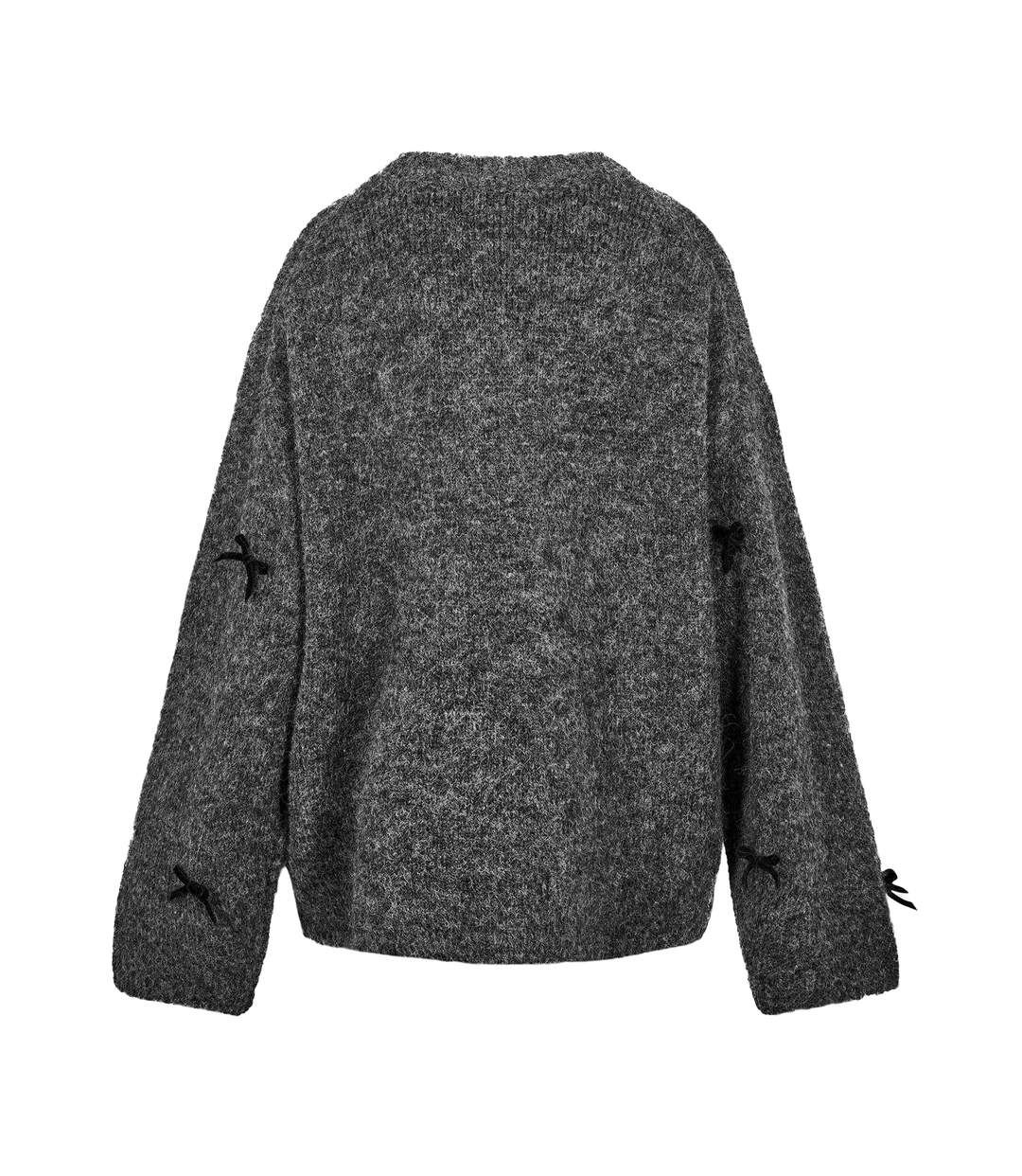 Pull Motif/style Nœud Bailee Femme Gris Foncé Chiné Edited-2