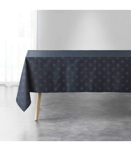 Nappe Imprimée Jacquard Étoiles 140x240cm Bleu