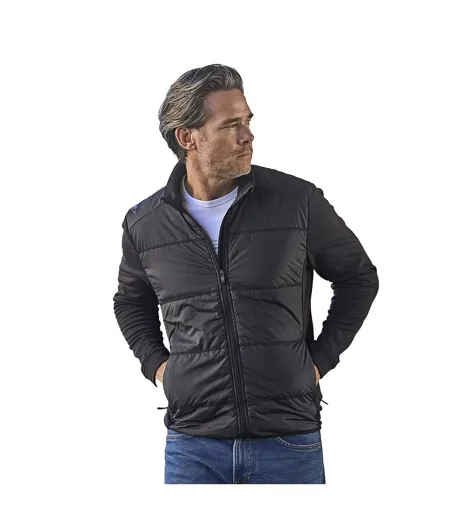 Mens Stretch Hybrid Jacket Black Tee Jays