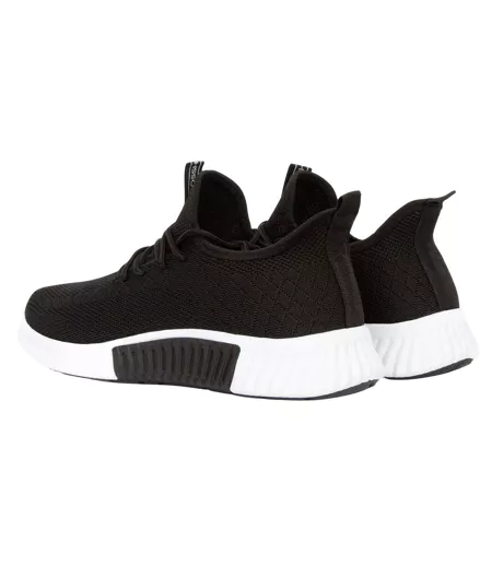 Baskets Rideout Homme Noir Blanc Crosshatch