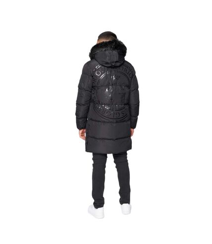 Mens omarez 2.0 long puffer jacket black Glorious Gangsta