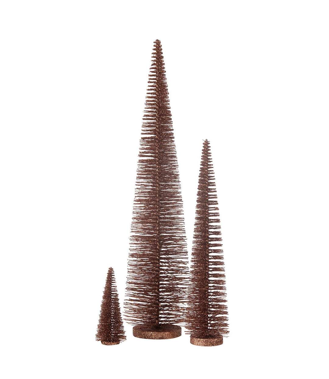 Sapin de Noël Déco Pailleté Josh 61cm Marron-2