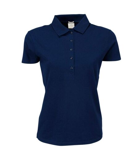 Polo À Manches Courtes Femmes Bleu Marine Tee Jays