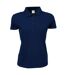 Polo À Manches Courtes Femmes Bleu Marine Tee Jays-1