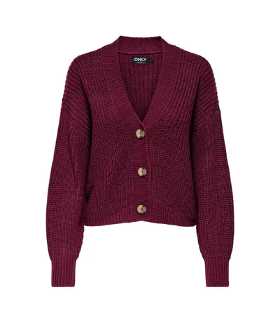 Cardigan Carol Nice Femme Bordeaux Only