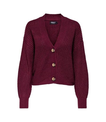 Cardigan Carol Nice Femme Bordeaux Only