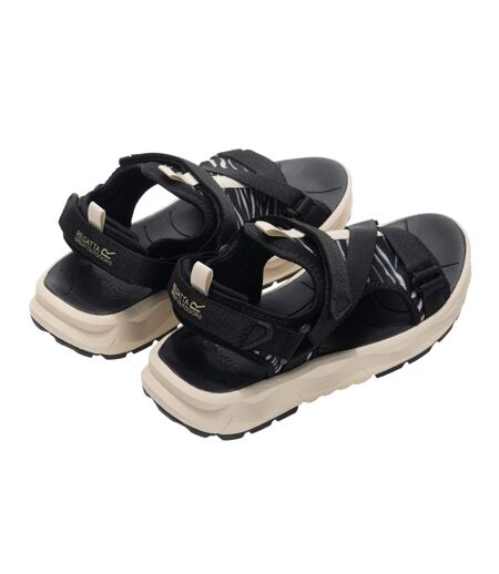 Sandales Motif/style Imprimé Zèbre Lito Femme Noir Blanc Regatta