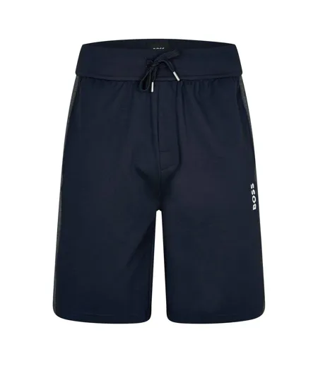 Mens Sweat Shorts Navy White Boss