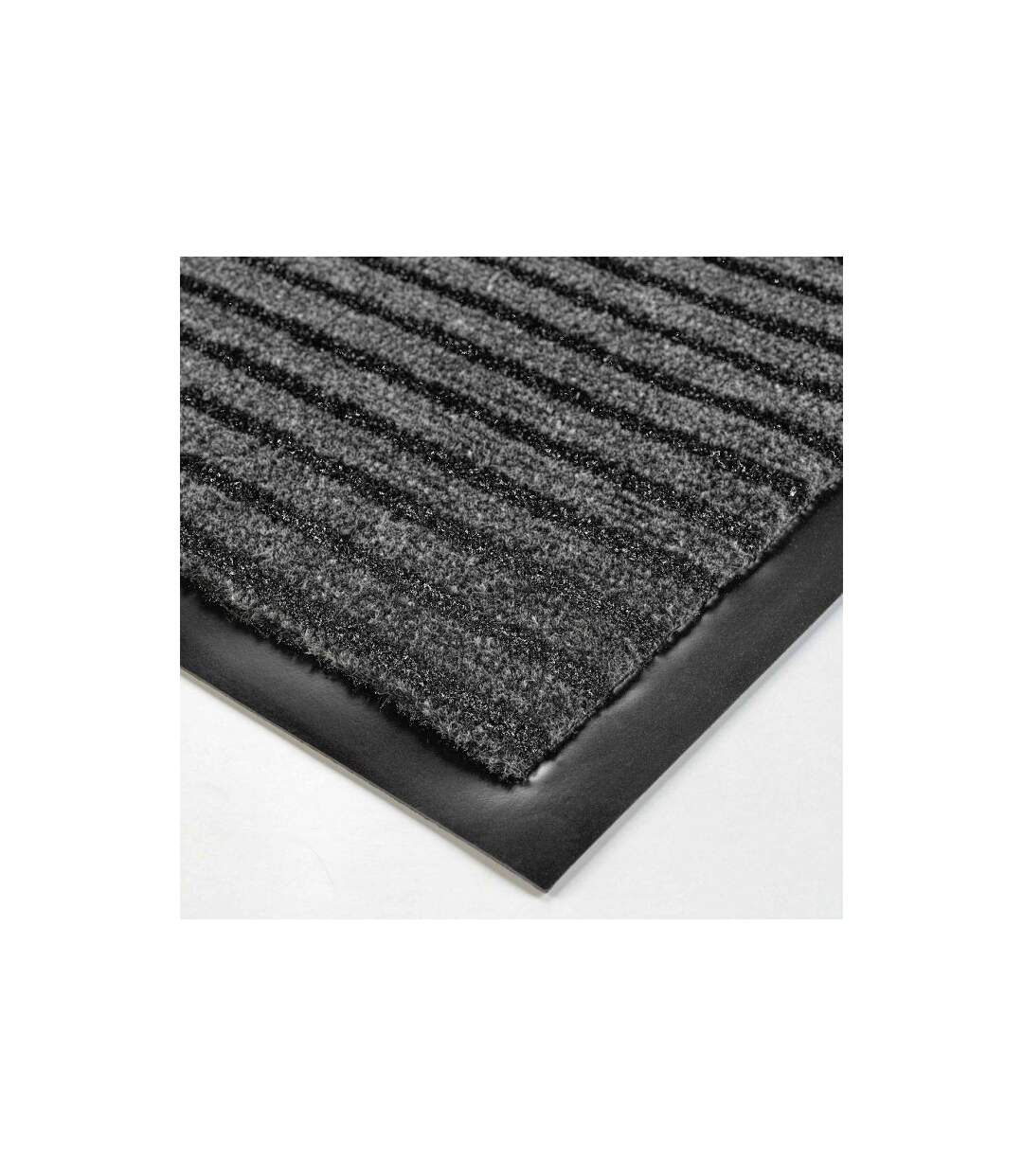 Tapis d'Entrée Anti-Poussière Toscan 80x120cm Noir & Gris-3