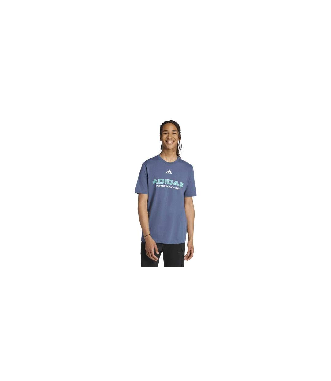 T-shirt Motif/style Linéaire House Of Tiro Homme Bleu Marine Bleu Sarcelle Adidas-1