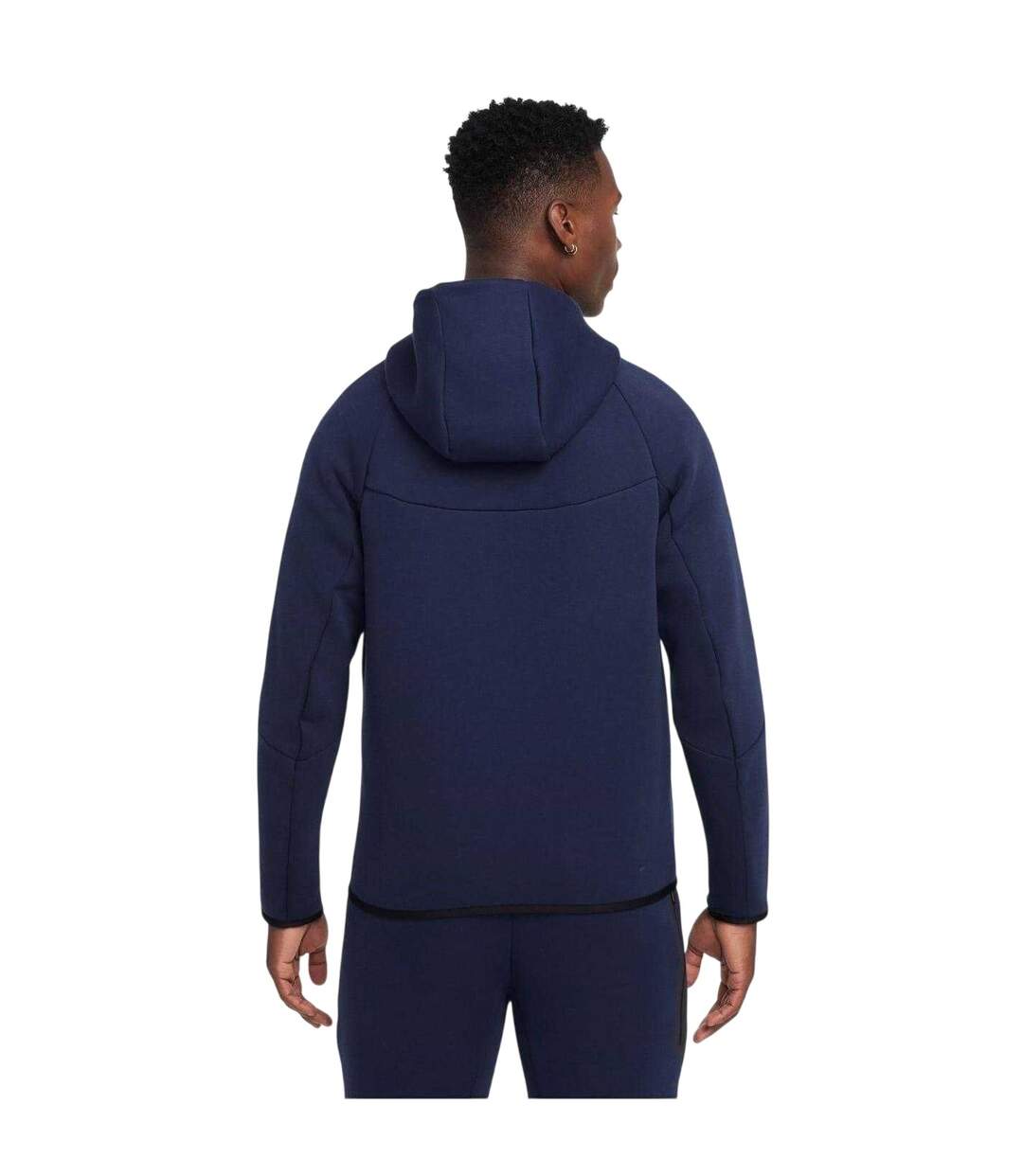 Mens Tech Chevron Full Zip Hoodie Obsidian Blue Black Nike-2