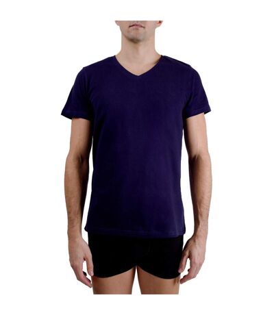 T-shirt homme en col v avec broderie sur la poitrine Pierrecardin