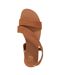 Womens/ladies Lucina Leather Flat Sandals Tan Dune London-4