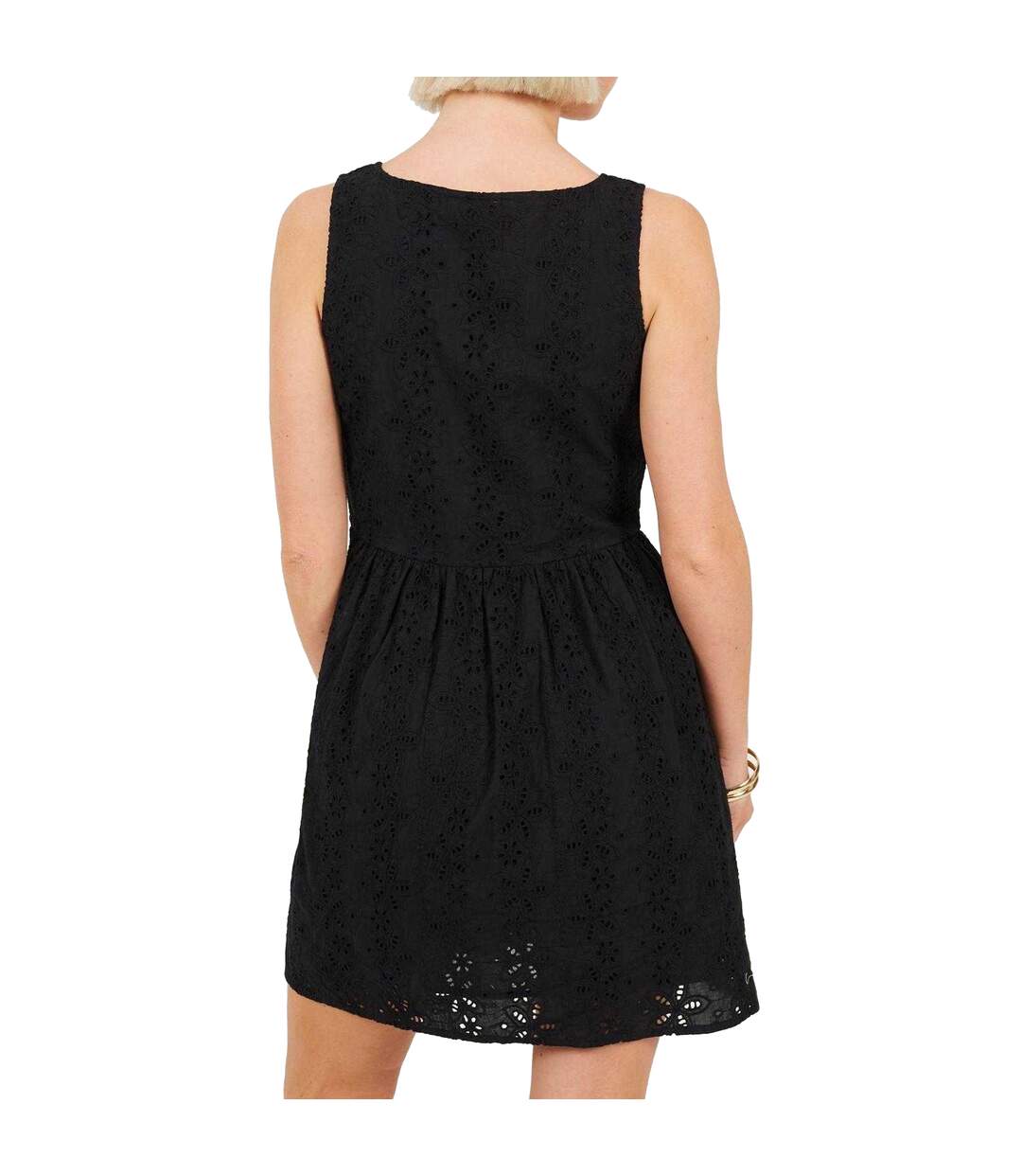 Robe Courte Motif/style Broderie Femme Noir Brave Soul-3