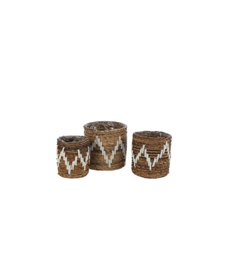 Lot de 3 Cache-Pots Paniers Fanny 22cm Naturel