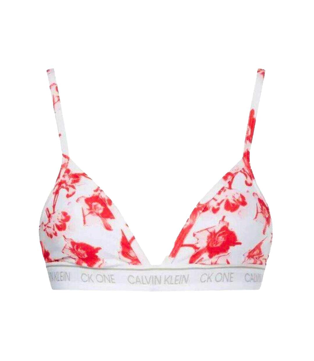 Brassière De Sport Motif/style Floral Femme Blanc Calvin Klein-1