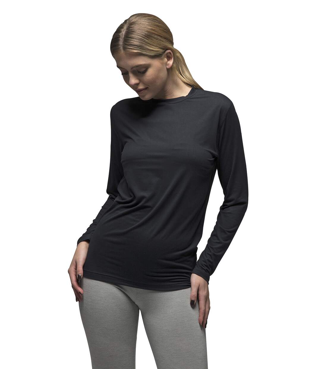 Ladies Fleece Lined Base Layer Thermal Long Sleeve Top