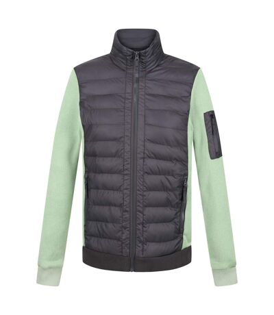 Regatta Womens/Ladies Colliston Colour Block Baffled Fleece Jacket (Seal Grey/Quiet Green) - UTRG9028