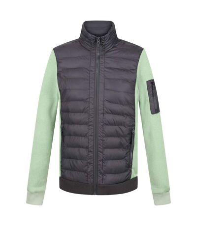 Womens/ladies colliston colour block baffled fleece jacket seal grey/quiet green Regatta