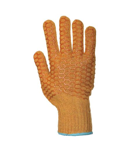 Unisex adult criss-cross grip gloves m orange Portwest