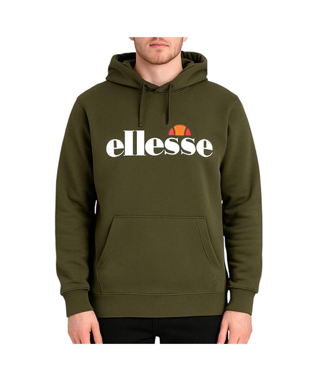 Sweat à capuche kaki homme ellesse sop23652a-1