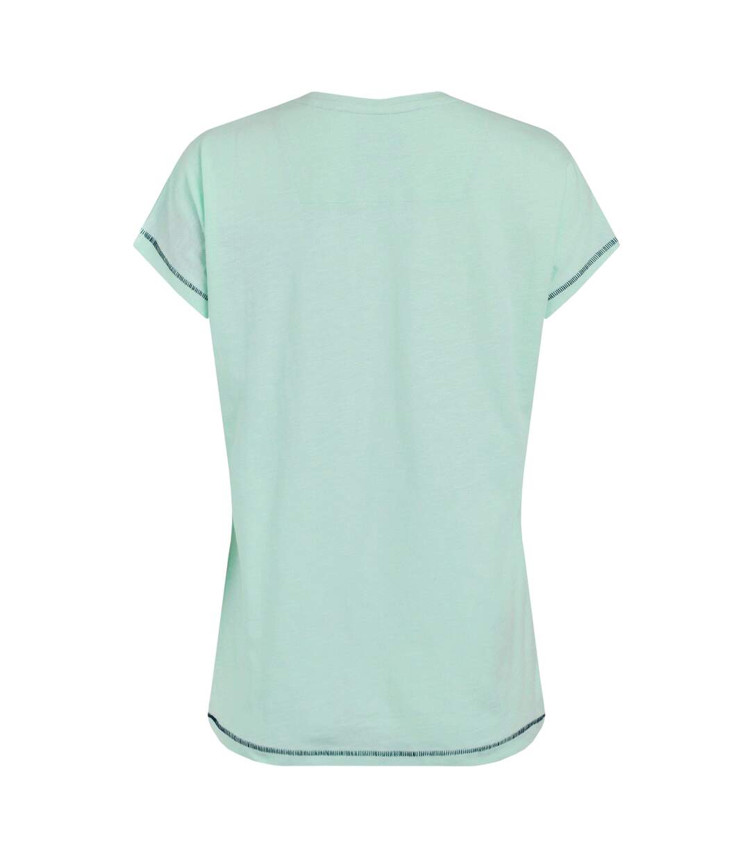 Womens/ladies beach run printed slub t-shirt seafoam Weird Fish-2