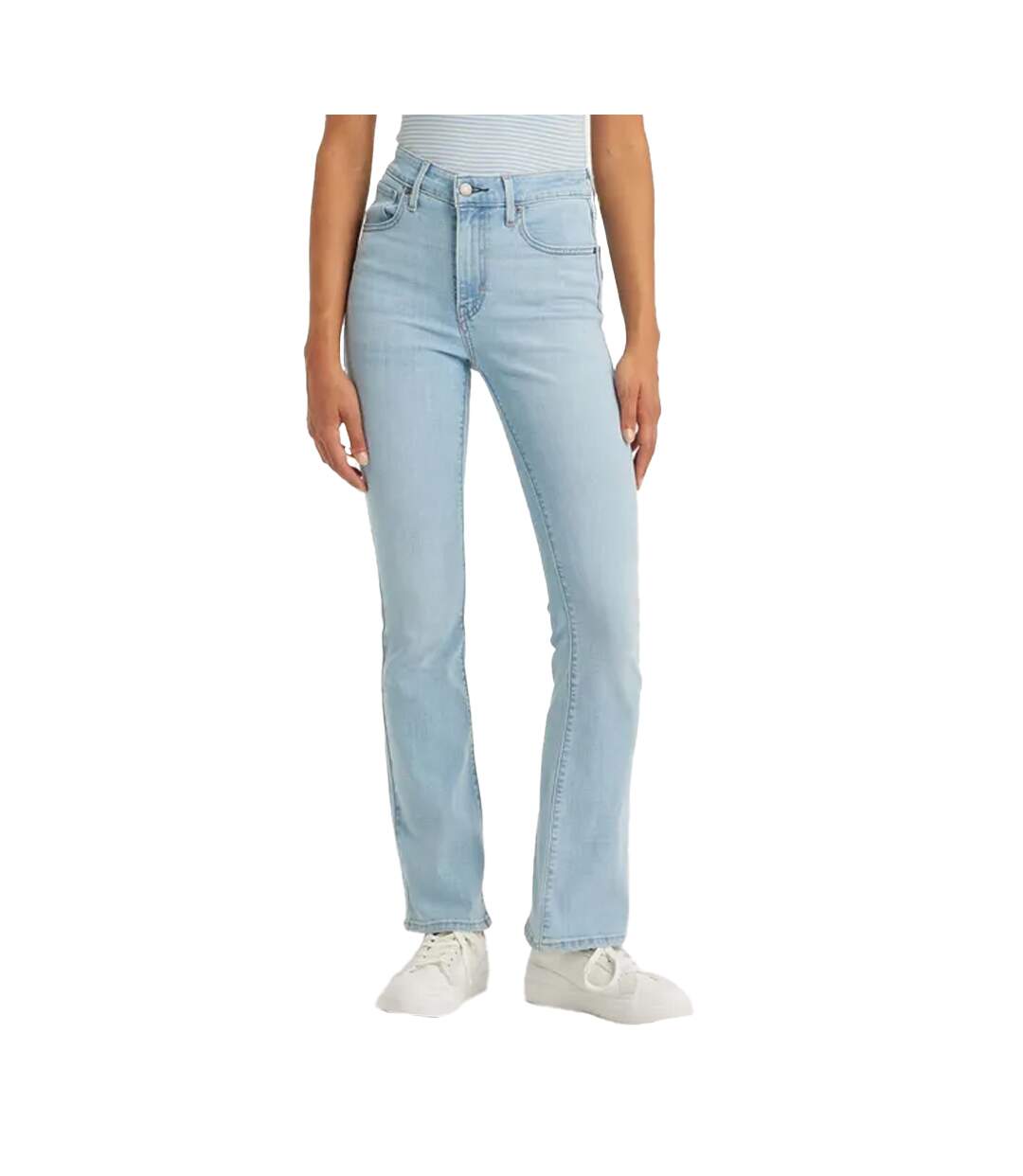 Womens/ladies 725 Heritage Bootcut Jeans Light Blue Levis-1