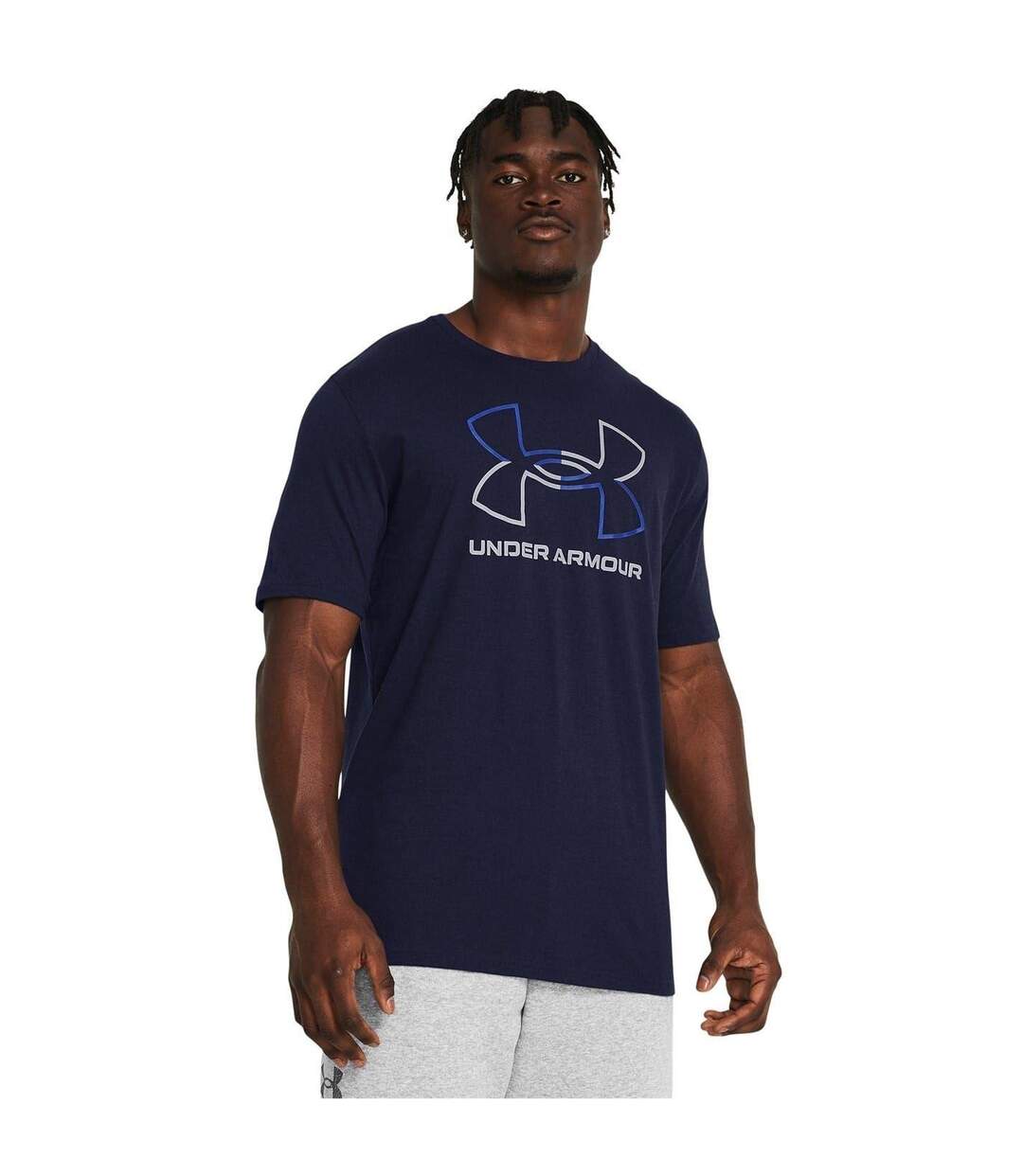 T-shirt Manches Courtes Foundation Updates Gl Homme Bleu Marine Bleu Under Armour-2
