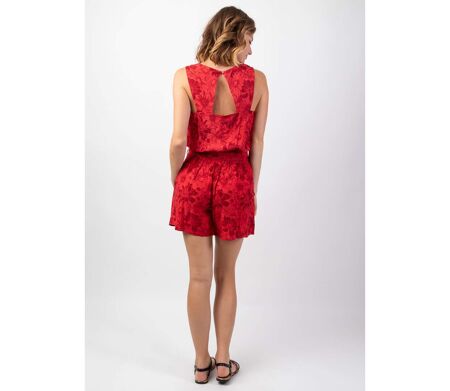 Combishort femme chic  JENNY rouge tendance Coton Du Monde