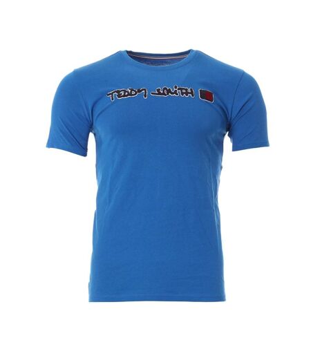 T-shirt bleu homme teddy smith t-clap - l