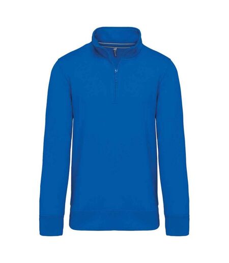 Kariban Mens Zip Neck Sweatshirt (Light Royal Blue)