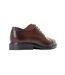 Mens magnus leather toe cap derby shoes burnt brown Base London-4
