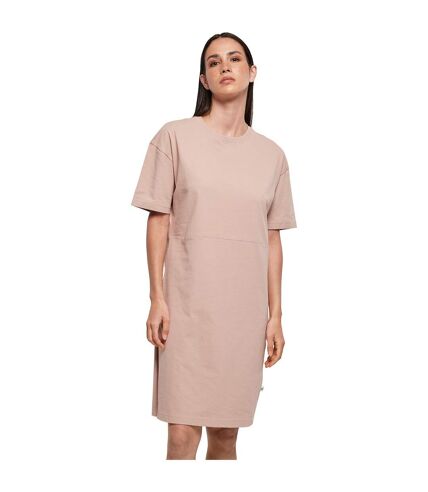 Build Your Brand Womens/Ladies Split Hem Oversized T-Shirt Dress (Dusk Rose)