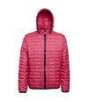 2786 Mens Honeycomb Padded Hooded Jacket (Red)