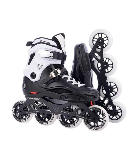 Patins À Roulettes Alignées Enfant 39 Fr Blanc Noir Tempish