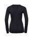 Russell Collection Womens/Ladies Marl V Neck Sweatshirt (Black)