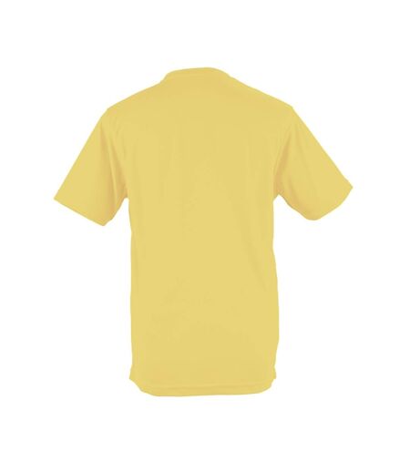 Just Cool Mens Performance Plain T-Shirt (Sherbet Lemon)