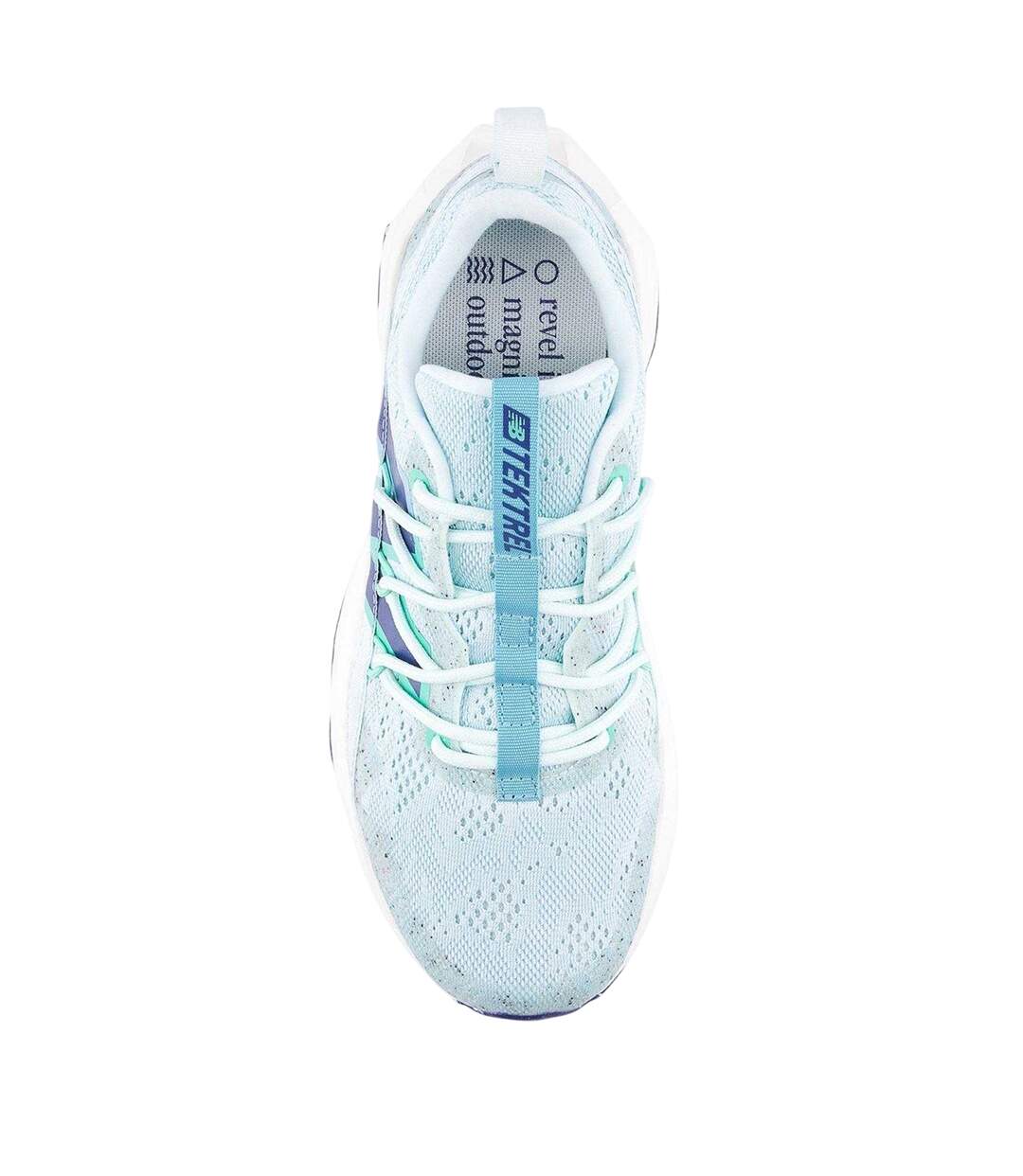 Womens/ladies Tektrel Geometric Trainers Blue New Balance-3
