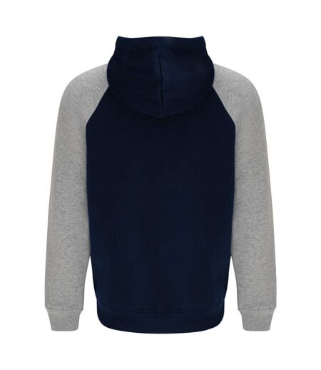 Sweat À Capuche Badet Adulte Bleu Marine Gris Chiné Roly