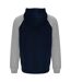 Sweat À Capuche Badet Adulte Bleu Marine Gris Chiné Roly-2