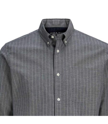 Chemise Manches Longues Motif/style Fines Rayures Homme Bleu Marine Foncé Jack And Jones