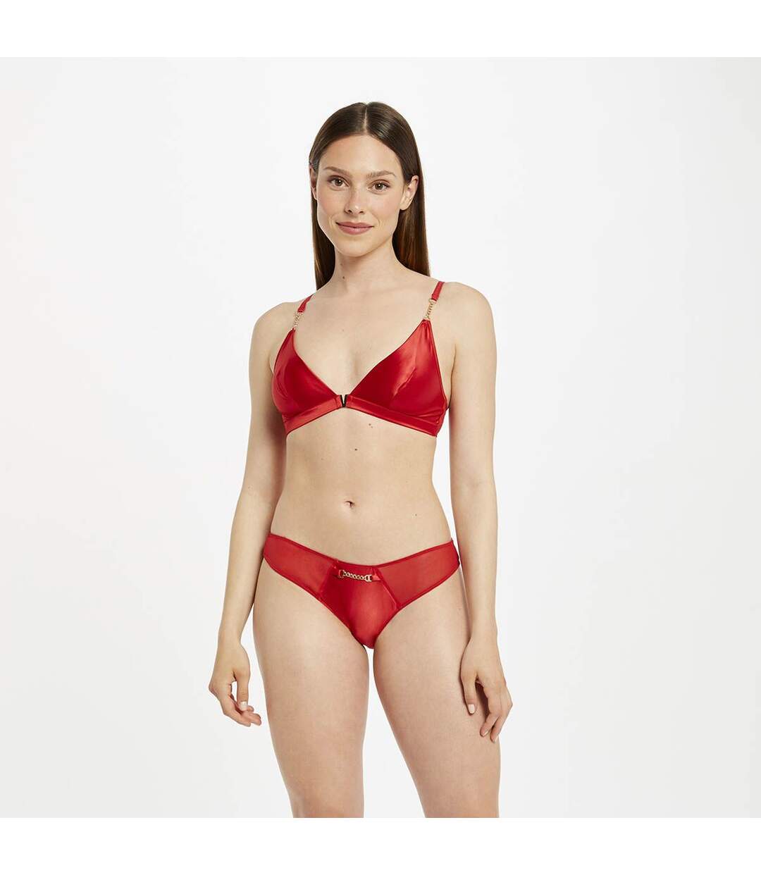 Slip rouge Ava satin