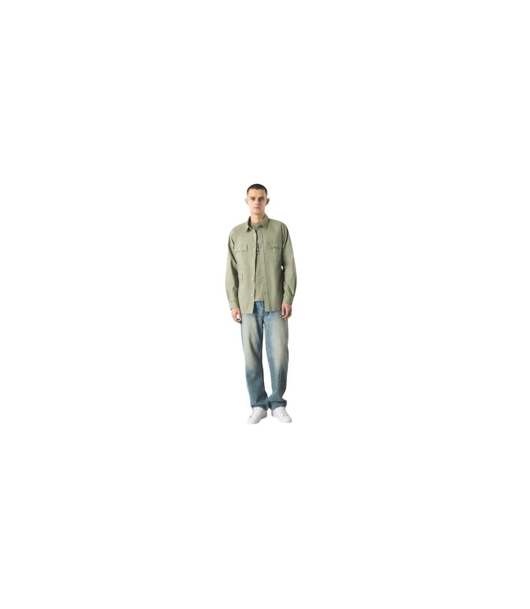 Chemise Manches Longues Brentwood Homme Vert Pretty Green-1