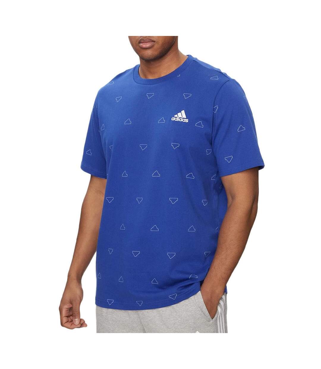 T-Shirt bleu homme adidas seasonal essentials-1